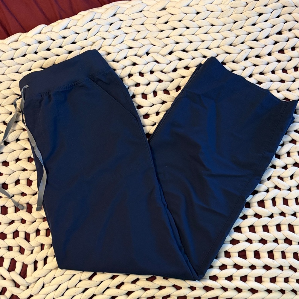 FIGS navy isabel wide leg scrub pants